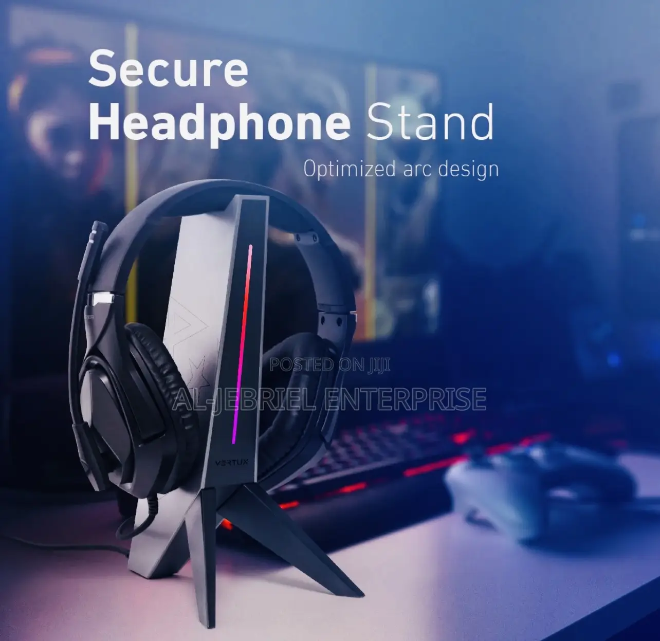 Vertux Integrated Gaming Headset Stand