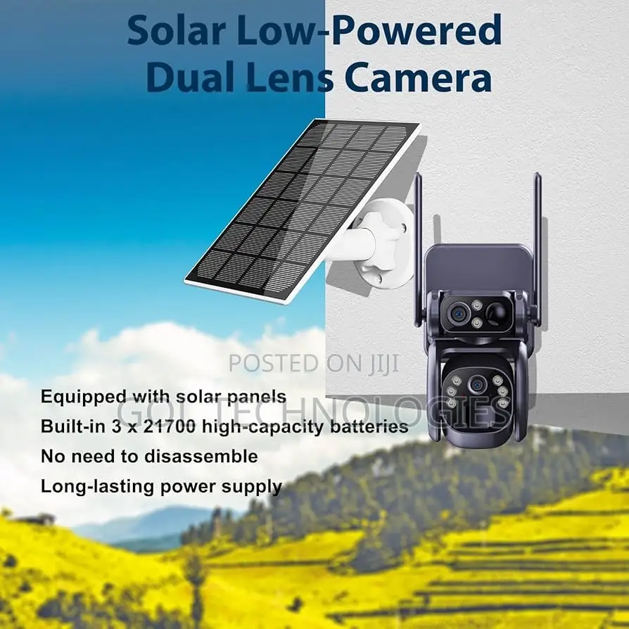 Dual Lens Solar Camera 4g Ultra Hd Camera With Motion