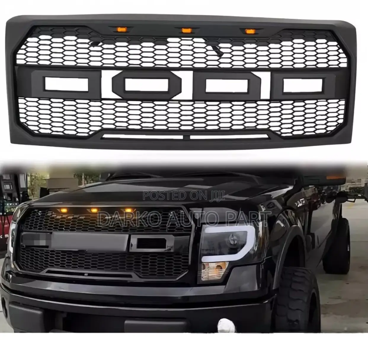 F-150 Front Bumper Upper Grille With Led Lamp