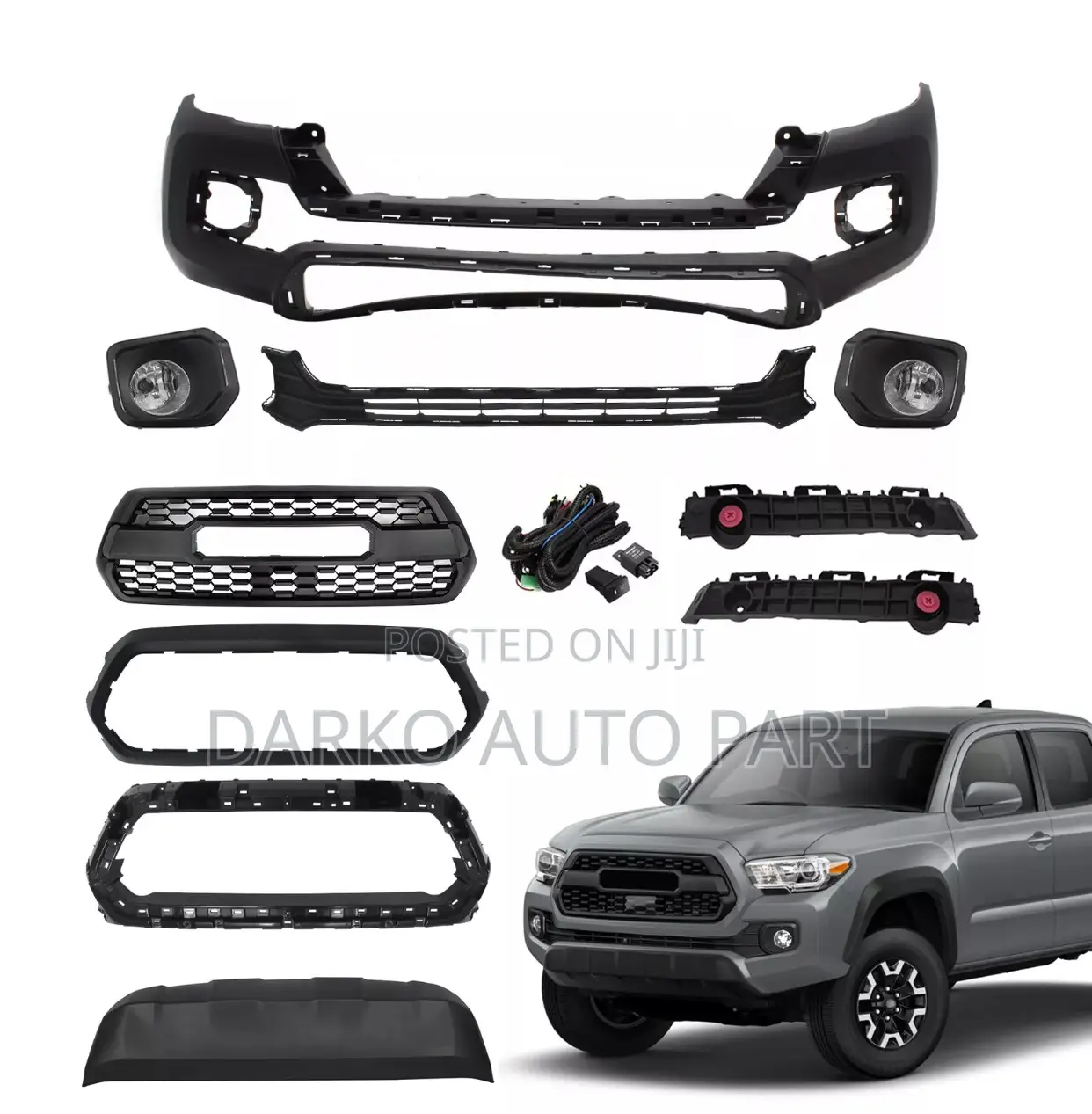 For 2016-2023 Toyota Tacoma Front Bumper Grille Fog Lights