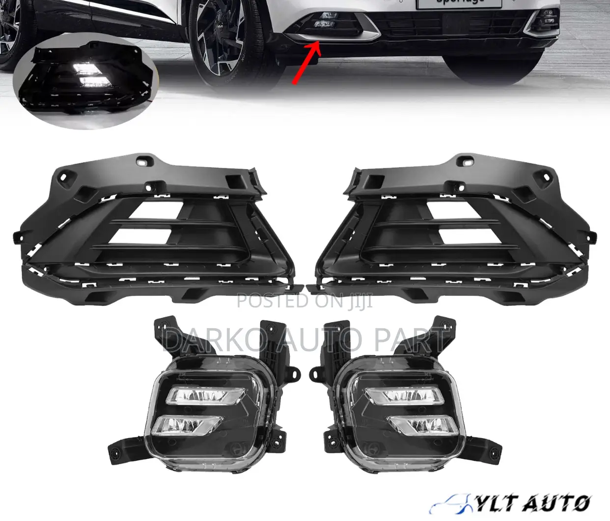 Front Bumper Led Fog Light for Kia Sportage 2023-2024
