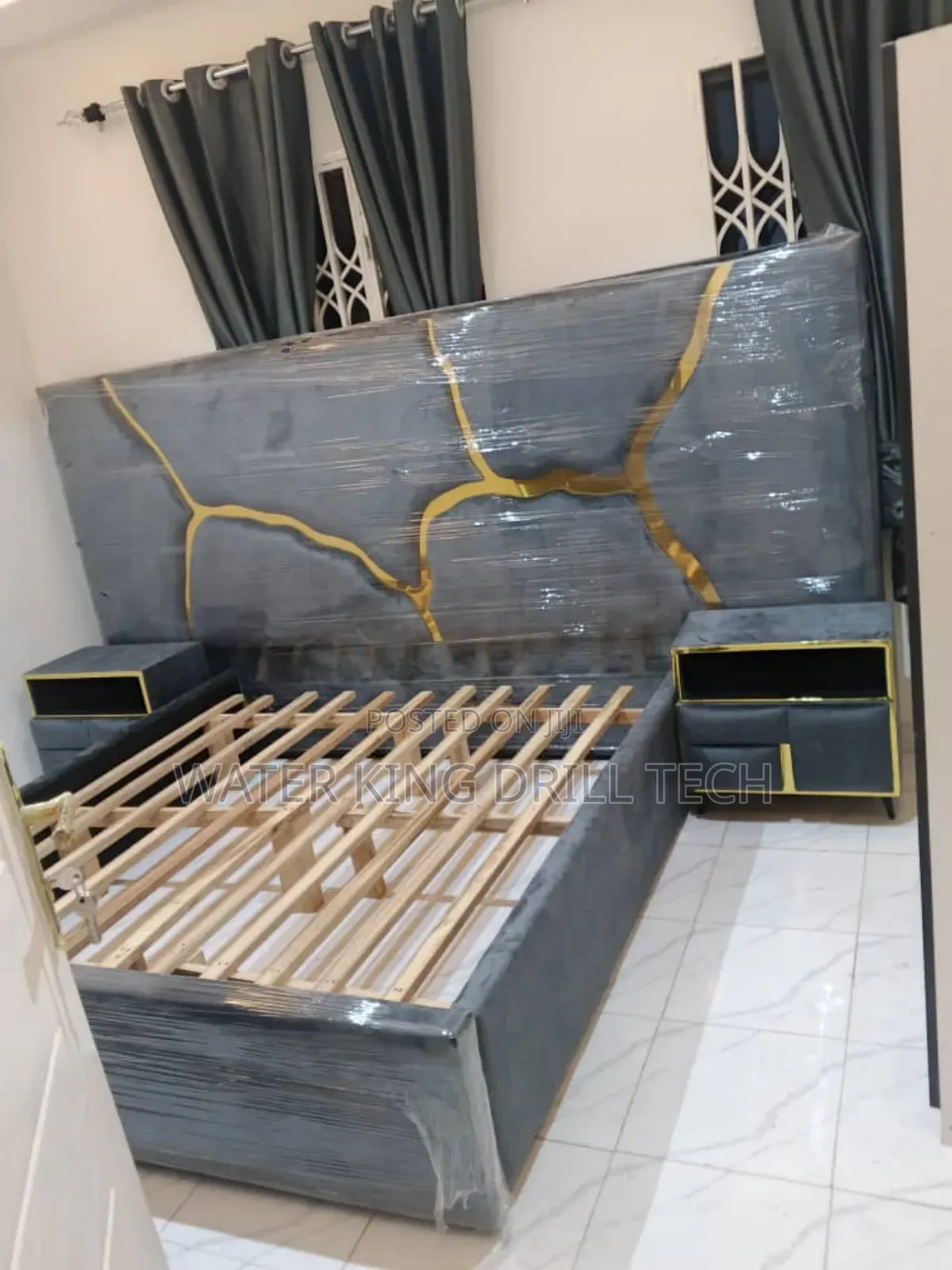 New Design Queen Size Bed Frames With Sides Drawers