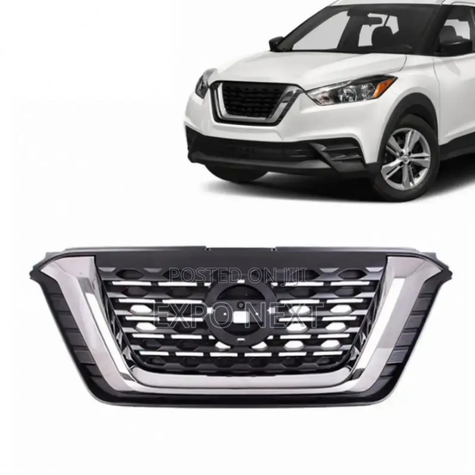 Chrome Front Bumper Upper Grille for Nissan Kicks 2017-2020