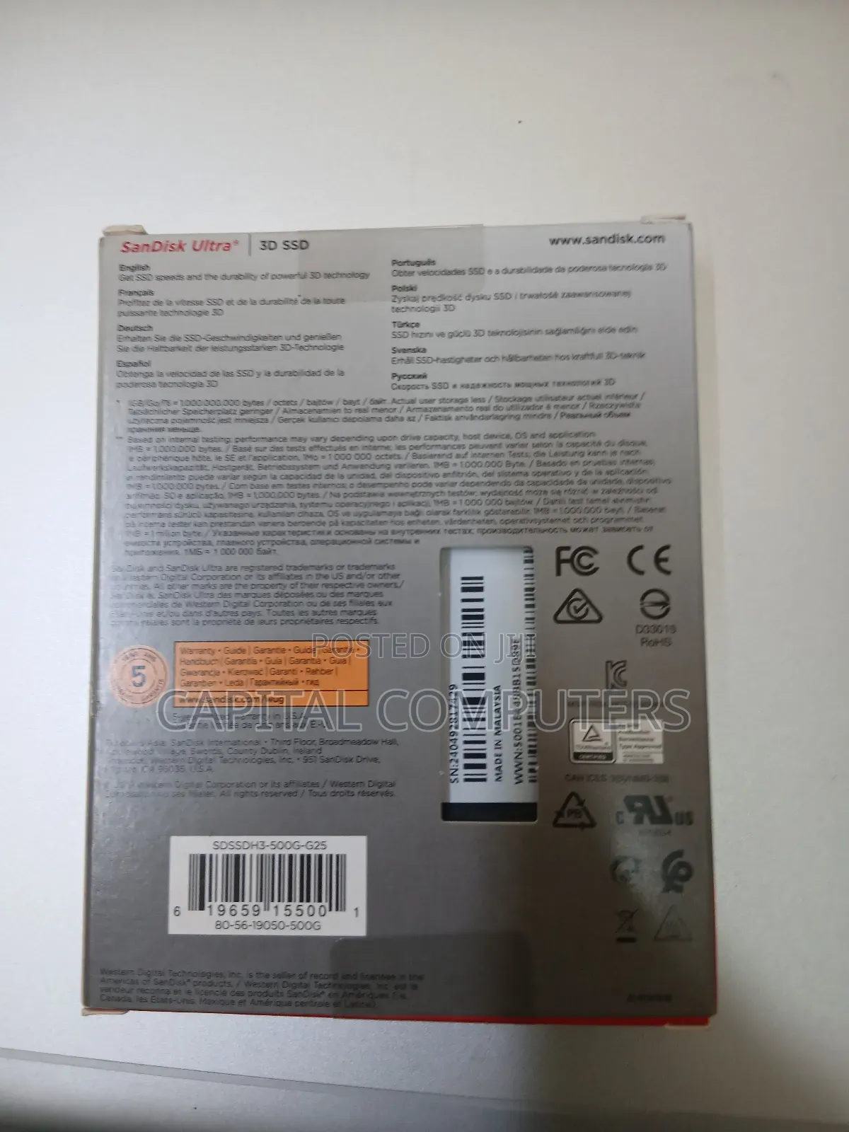 Sandisk 3d 500 Gig SSD