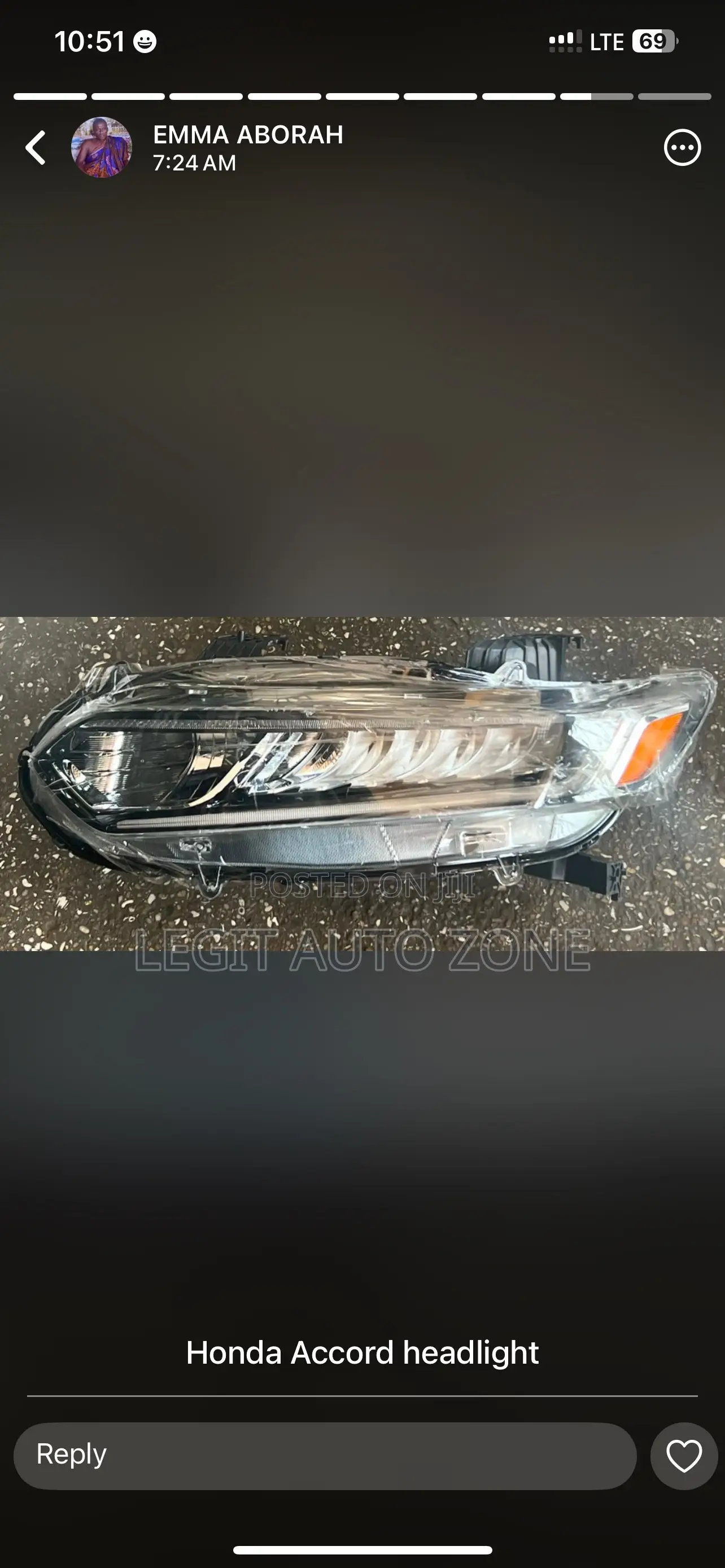 Honda Accord 2018,2019,2020,2021 Headlight Available