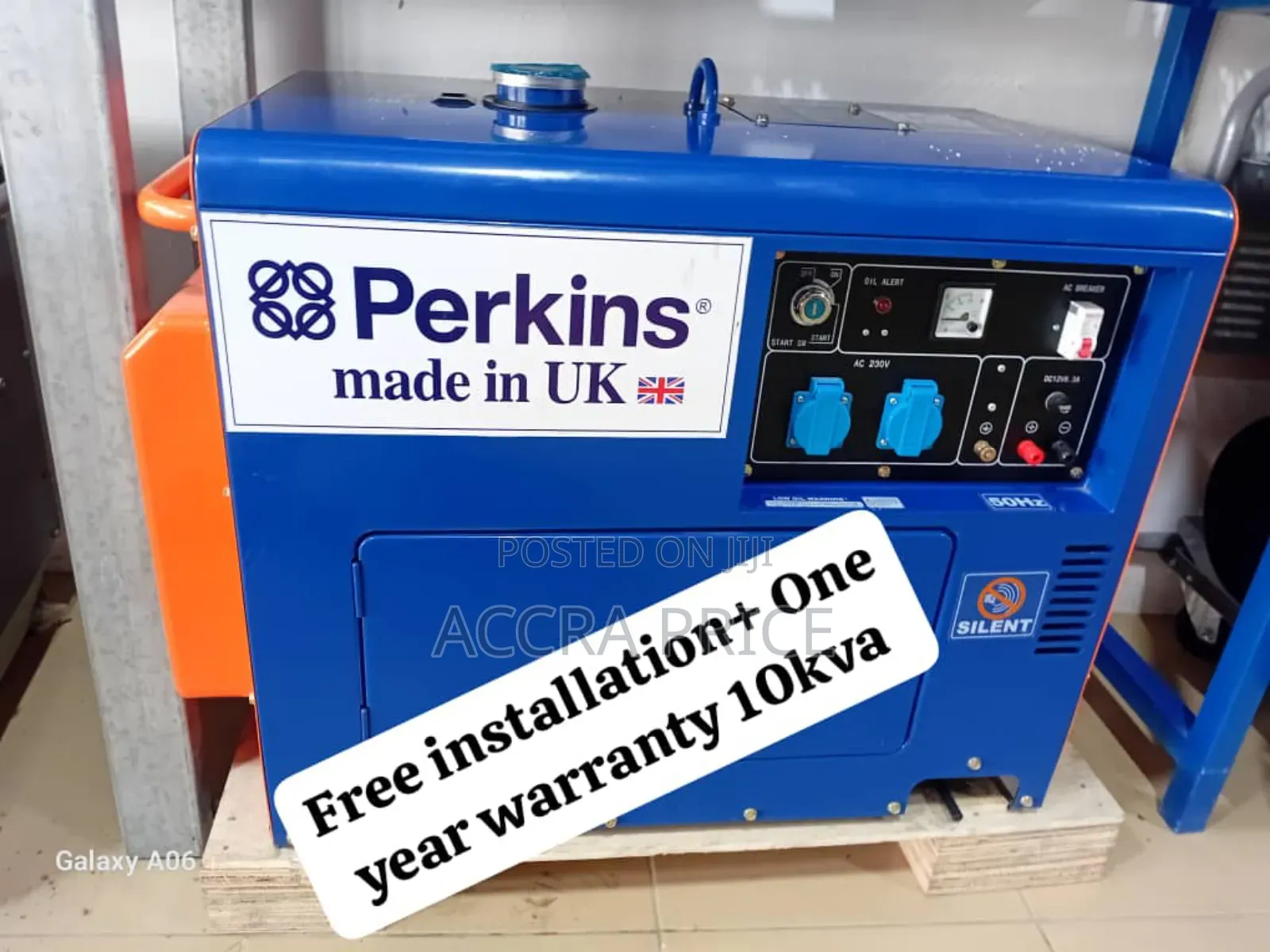 Power All Day Generator 10kva Perkins Diesel Bearable Noise