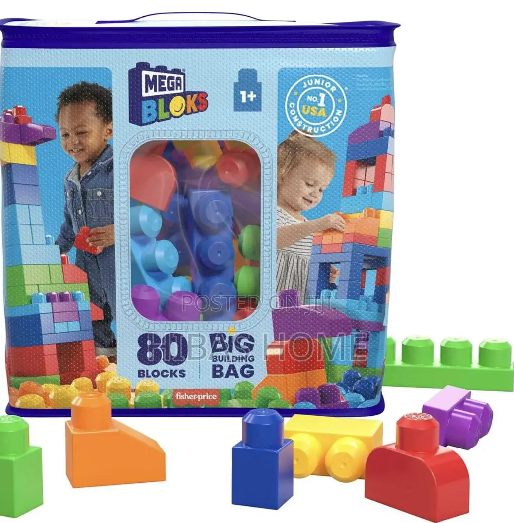 Fisher Price Mega Bloks 80pcs Big Building Blocks 1yr +