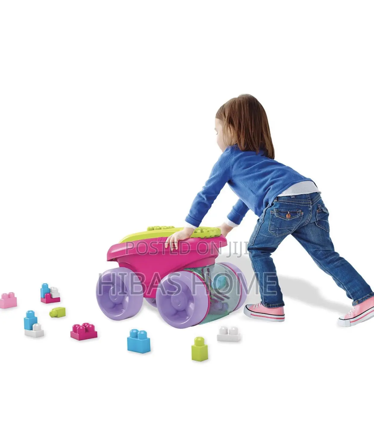 Mega Bloks Scooping Wagon With Building Blocks 125+ PCS