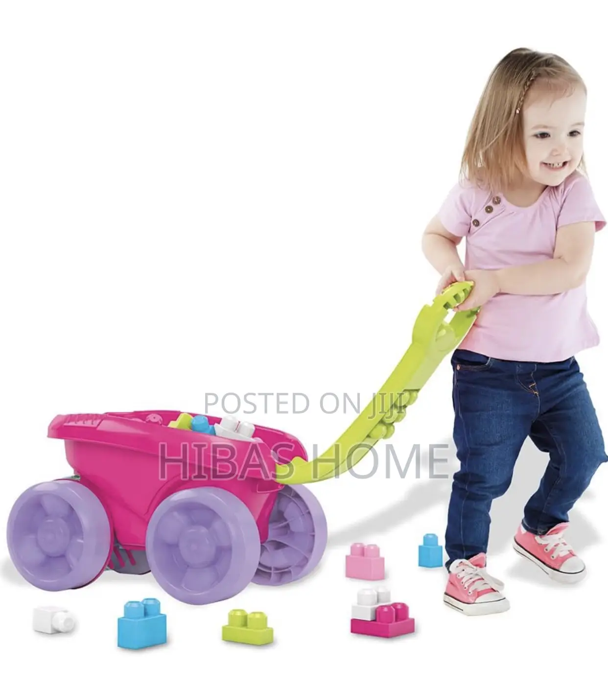 Mega Bloks Scooping Wagon With Building Blocks 125+ PCS