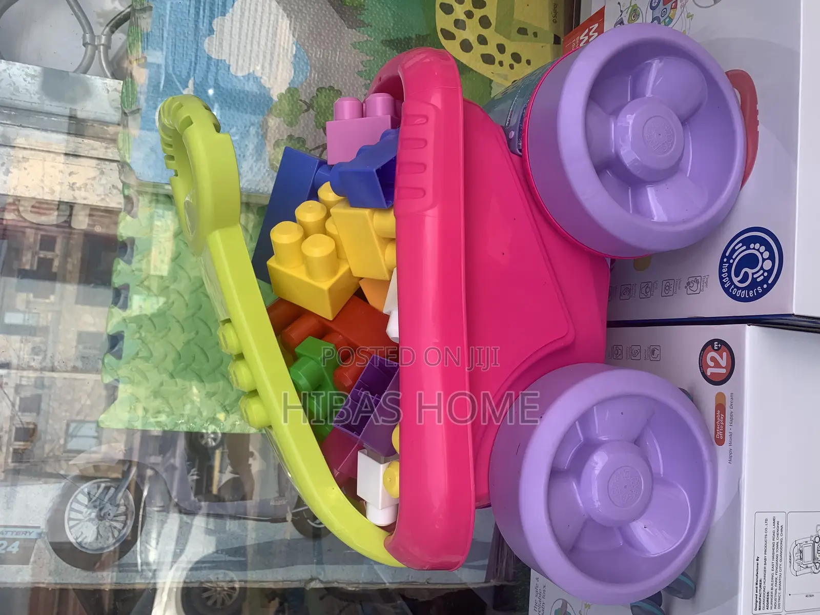 Mega Bloks Scooping Wagon With Building Blocks 125+ PCS