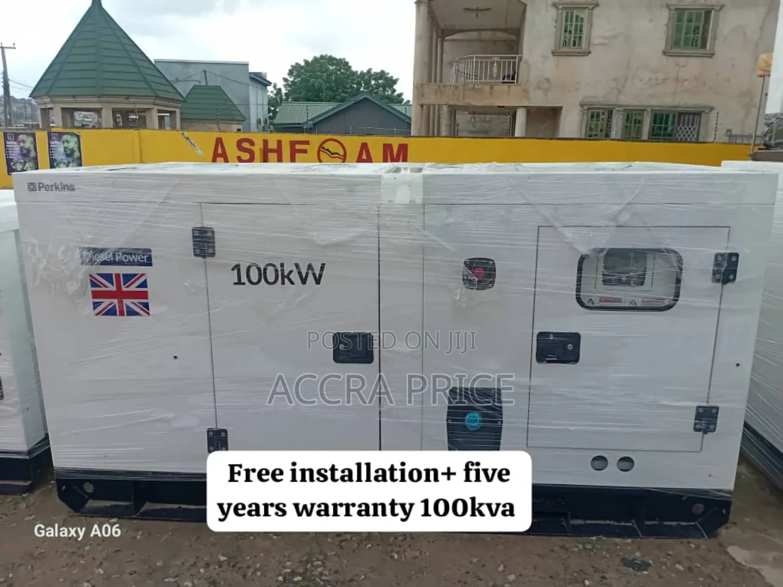 Power All Day Generator 100kva Perkins Diesel Bearable Noise