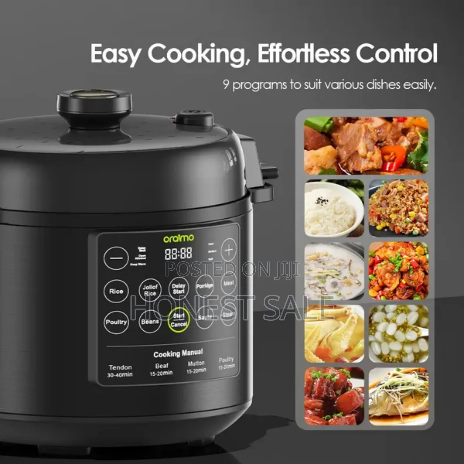 Oraimo Multi Cooker Pot 6l 1000w Electric Pressure Cooker