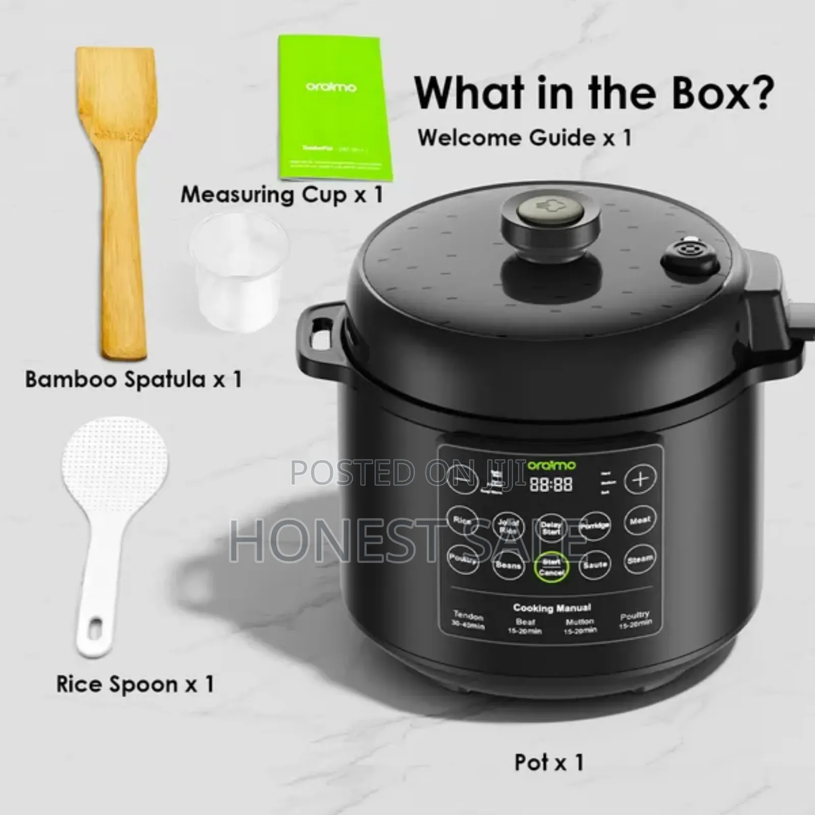 Oraimo Multi Cooker Pot 6l 1000w Electric Pressure Cooker