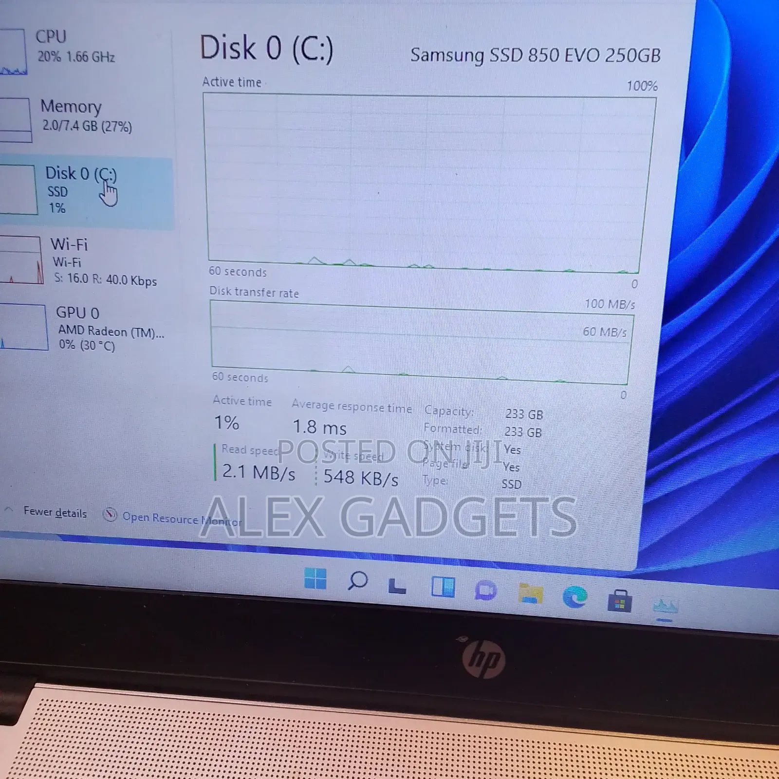 Laptop HP EliteBook 745 G4 8GB AMD A8 SSD 256GB