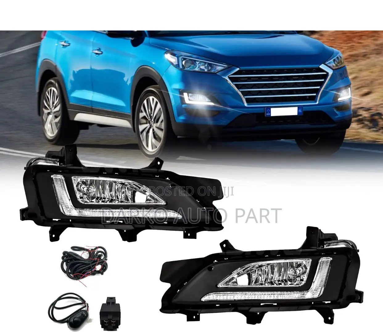 For 2019-2021 Hyundai Tucson Led Fog Lights Lamps