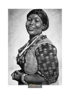 Hand-Made Pencil and Mixed Media Portrait Drawing