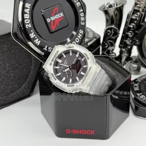 Gshock Two Time Display Sports Watch - White