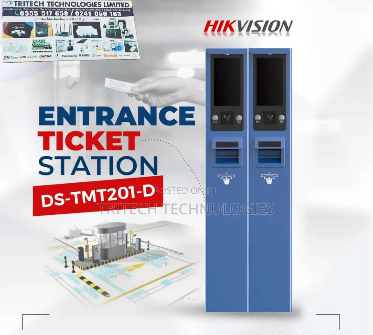 Hikvision Ds-Tmt201 and 2-D Entrance and Exit Ticket Station