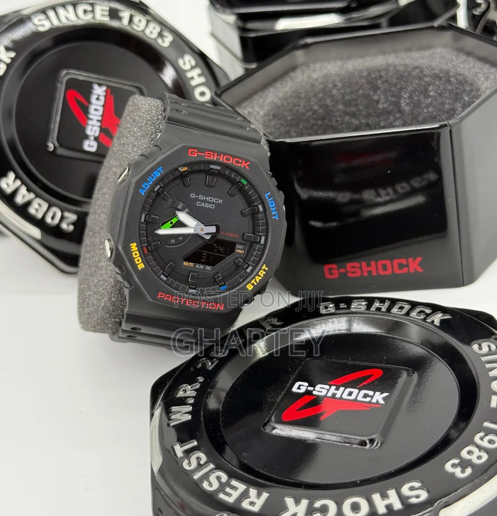 Gshock Dual Time Plastic Case Watch - Black