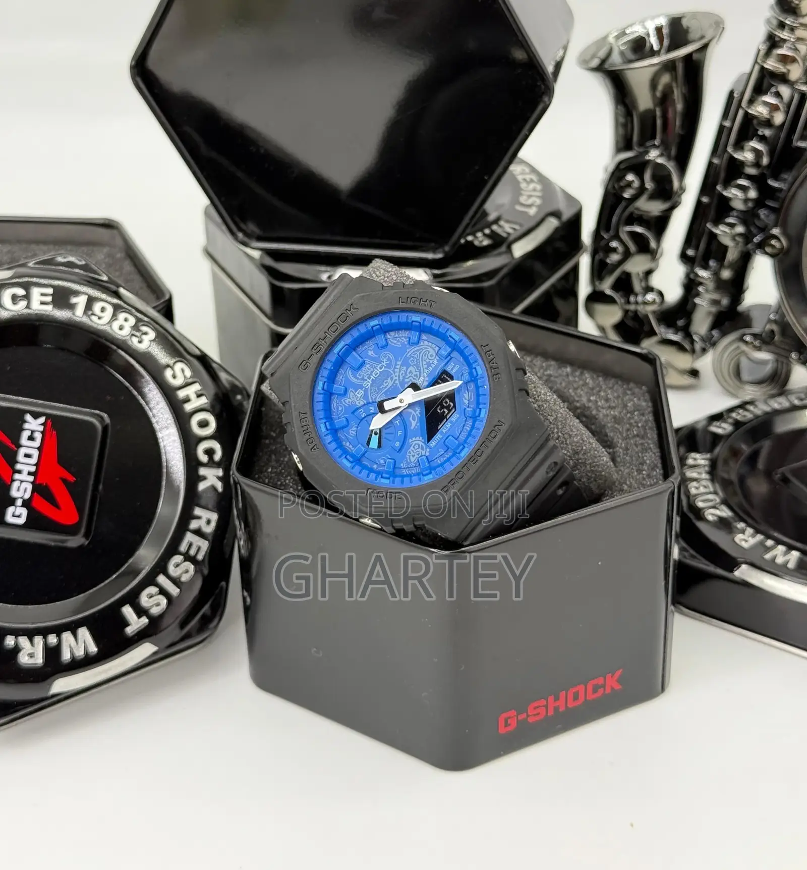 Gshock Digital Analog Rubber Strap Watch - Black Other