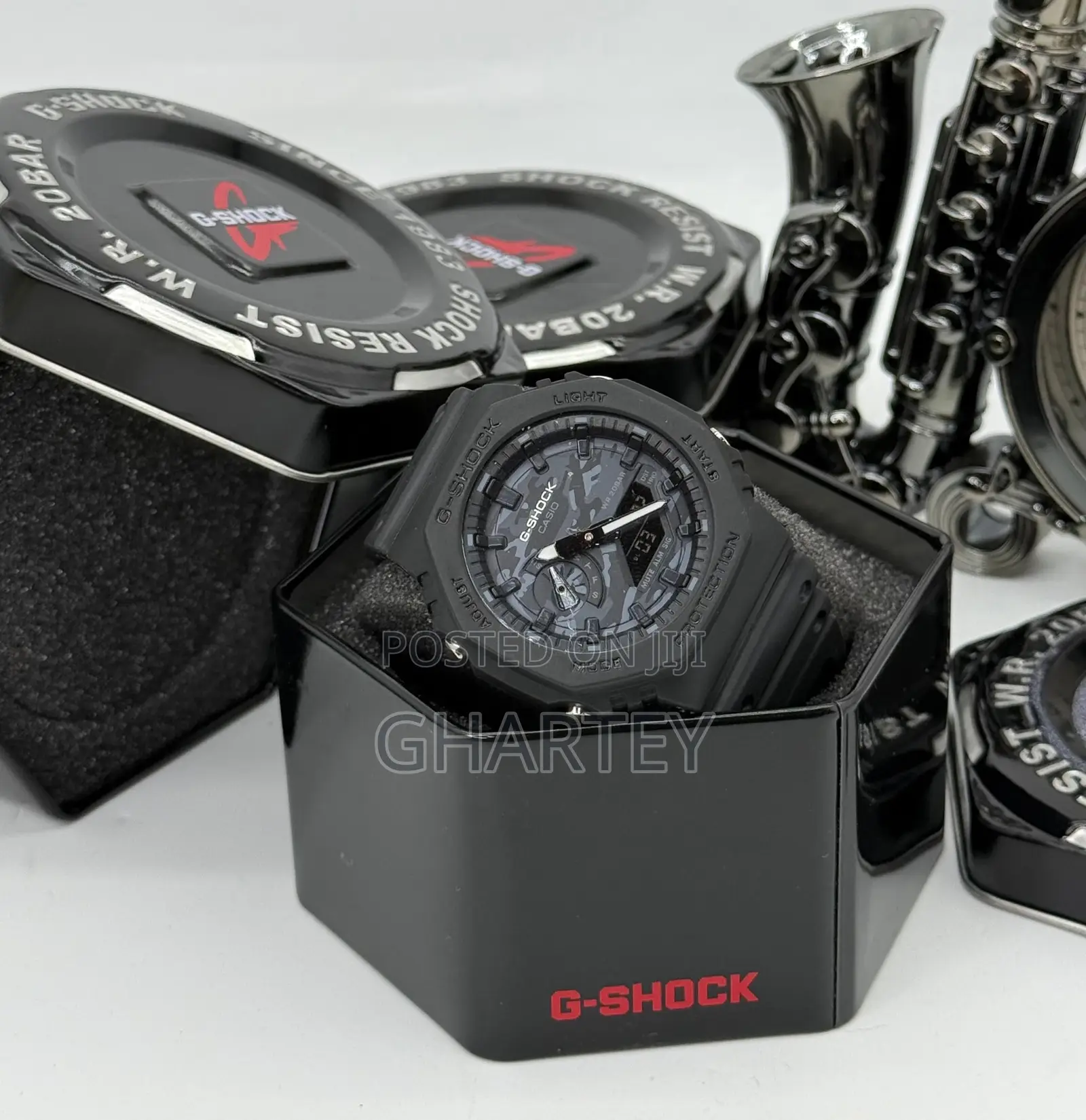 Gshock Digital Analog Rubber Strap Watch - Black Other