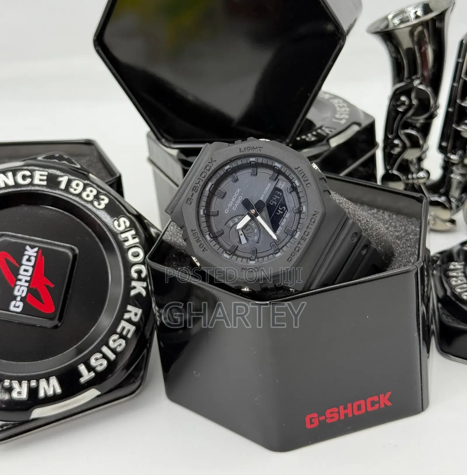 Gshock Digital Analog Rubber Strap Watch - Black Other