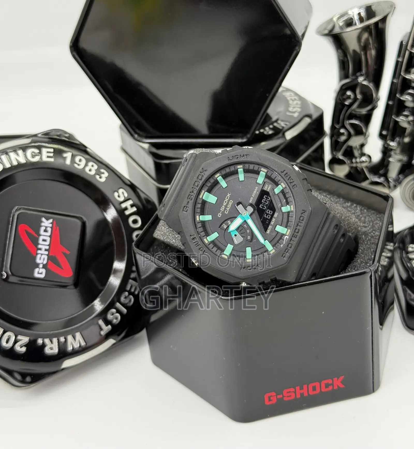 Gshock Digital Analog Rubber Strap Watch - Black Other