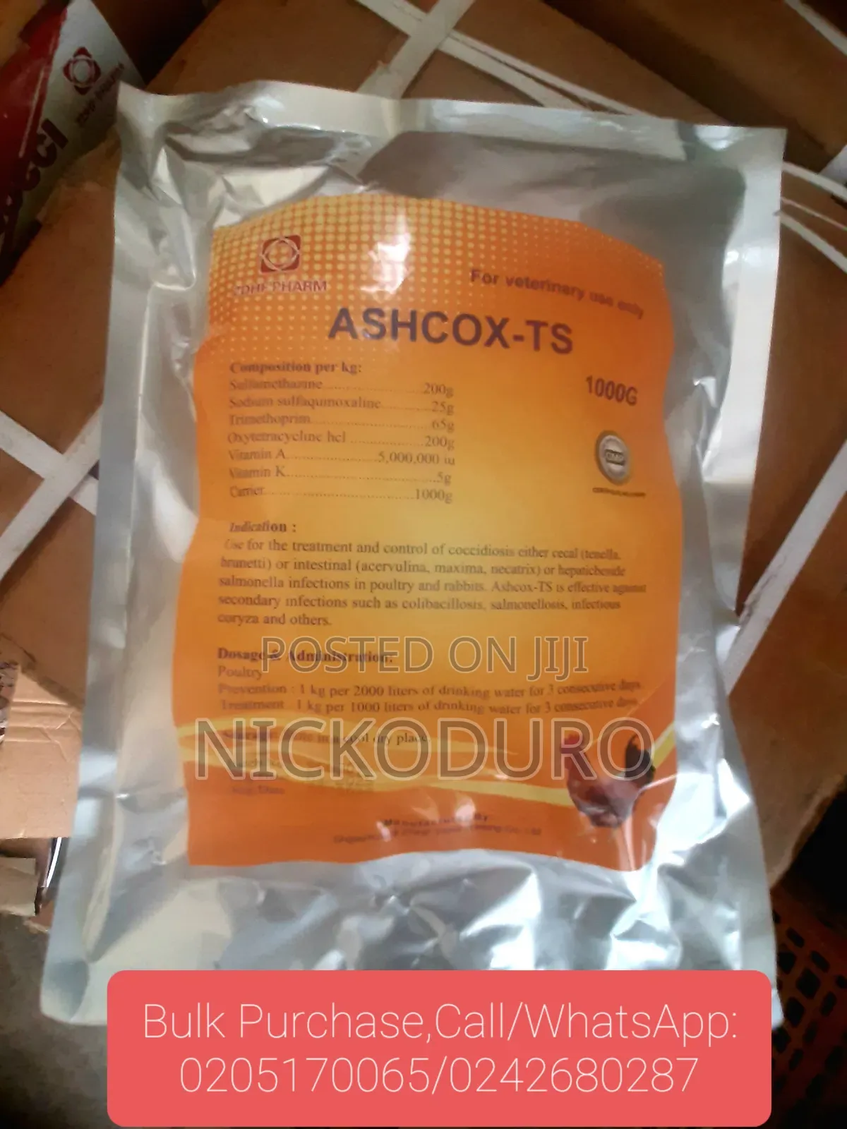 Poultry Anticoccidial and Vitamins Supplements.