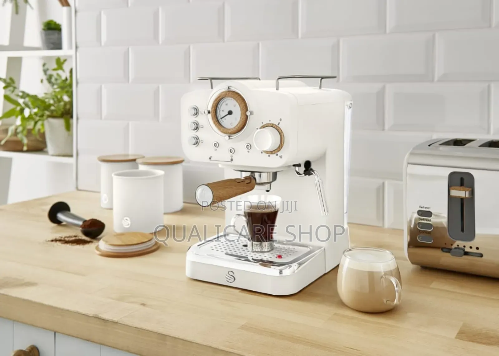 Swan Nordic Pump Espresso Coffee Machine (Cotton White)