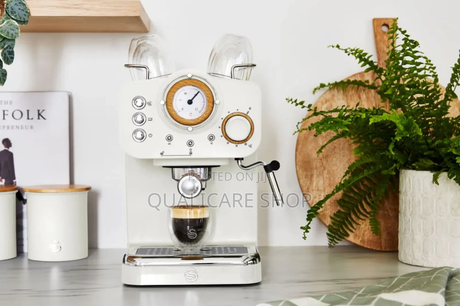 Swan Nordic Pump Espresso Coffee Machine (Cotton White)