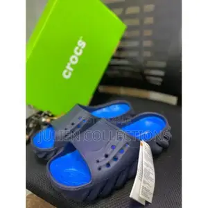 Crocs Slides Black and Blue