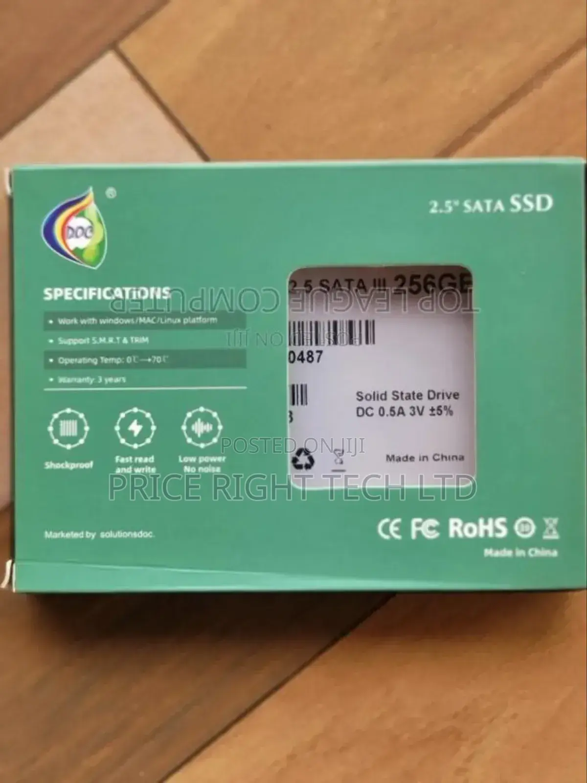 Brand New 256gb SSD Sata Doc