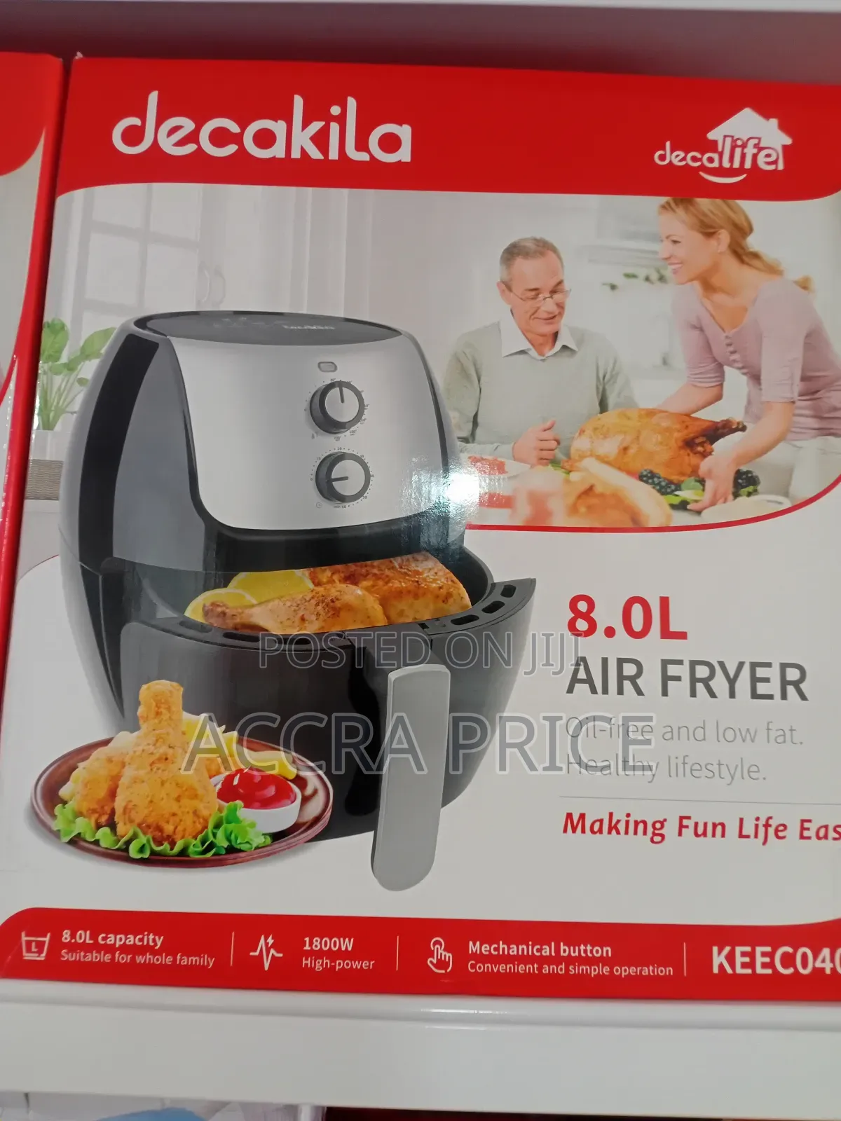 Decakila Air Fryer 8.0l Air Fryer