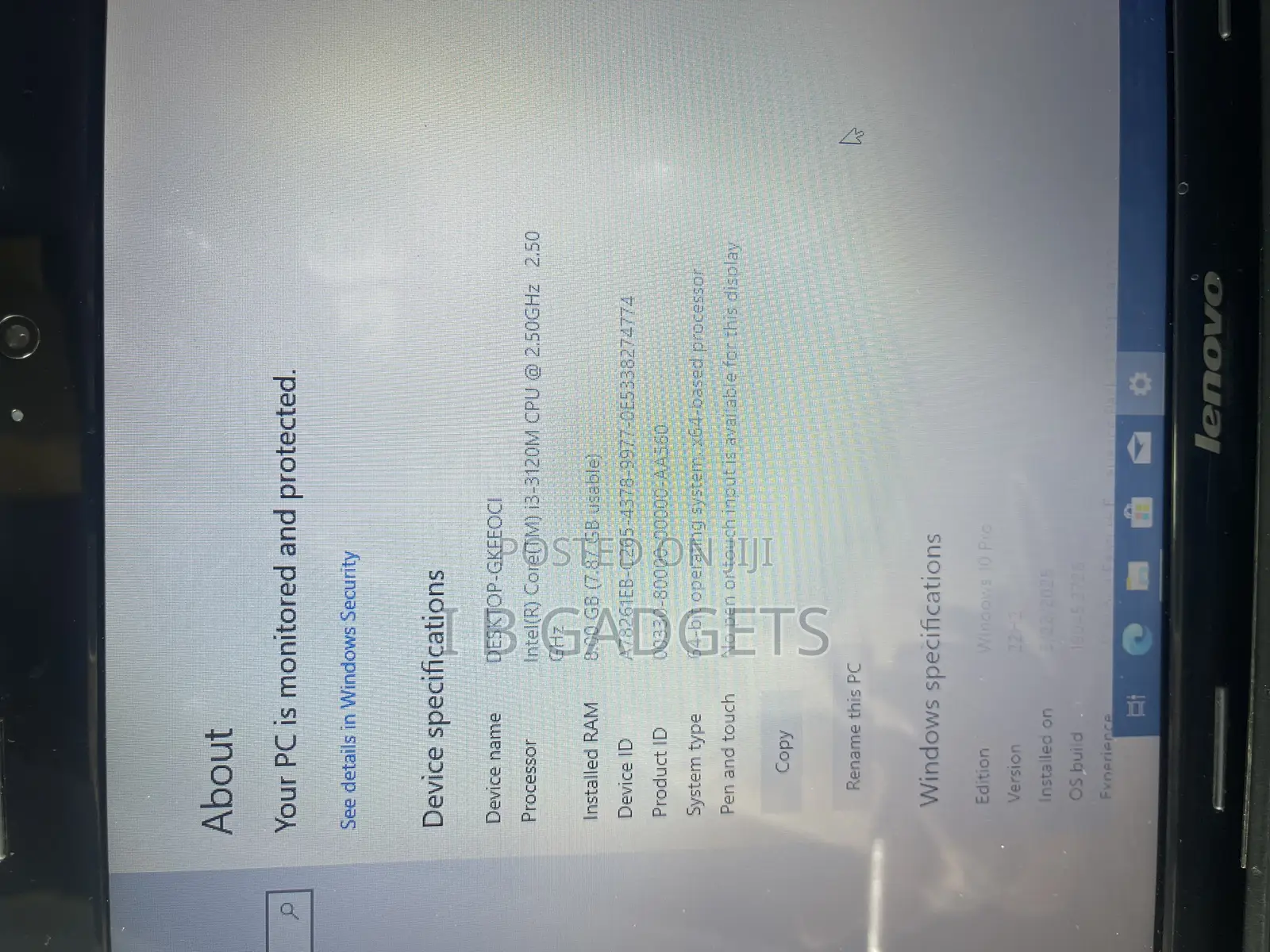 Laptop Lenovo Legion 5 8GB Intel Core I3 HDD 500GB