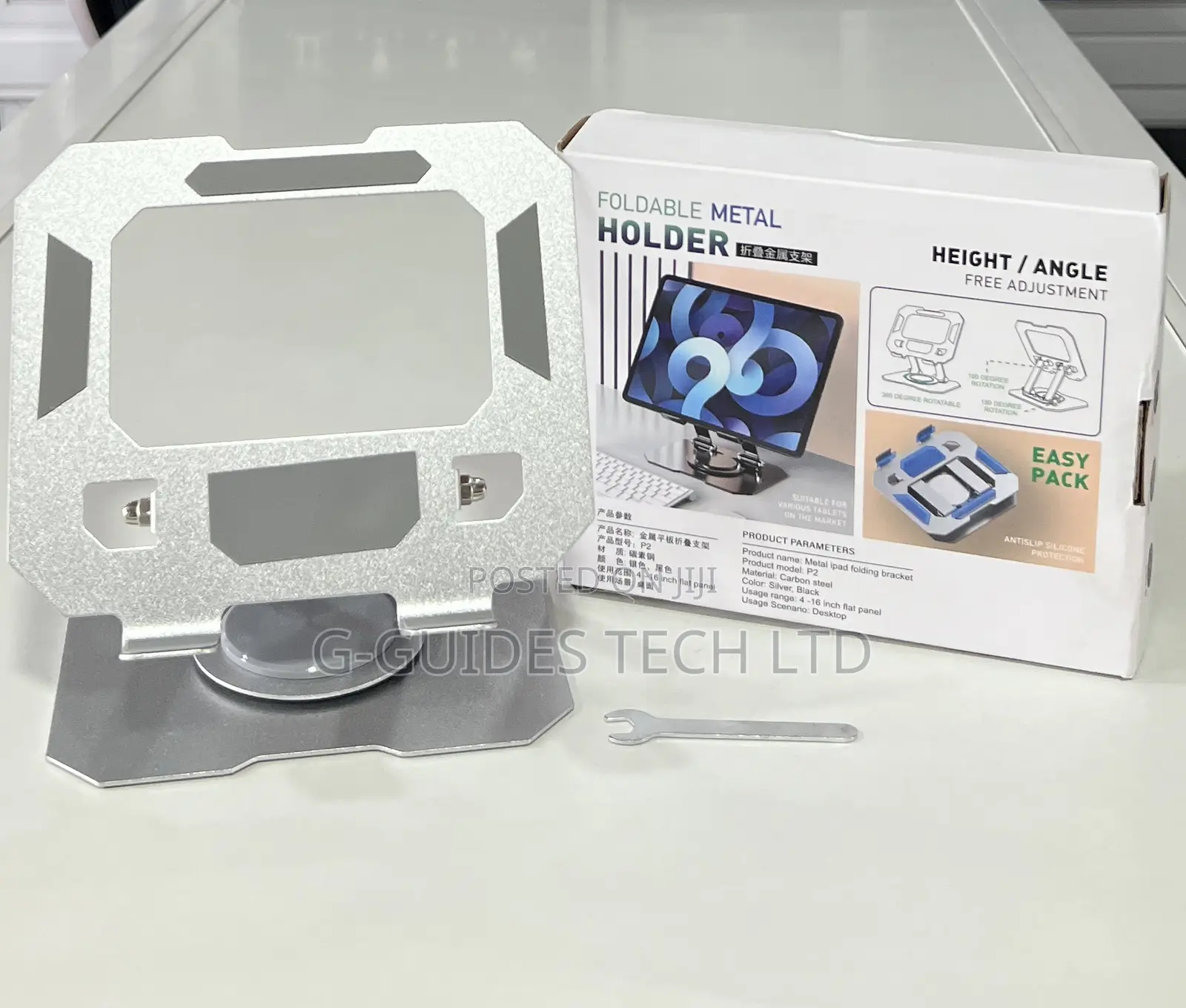 Table Foldable Metal Holder, iPads Metal Stand