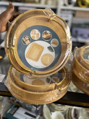 Luxury Bamboo Serving Tray Set