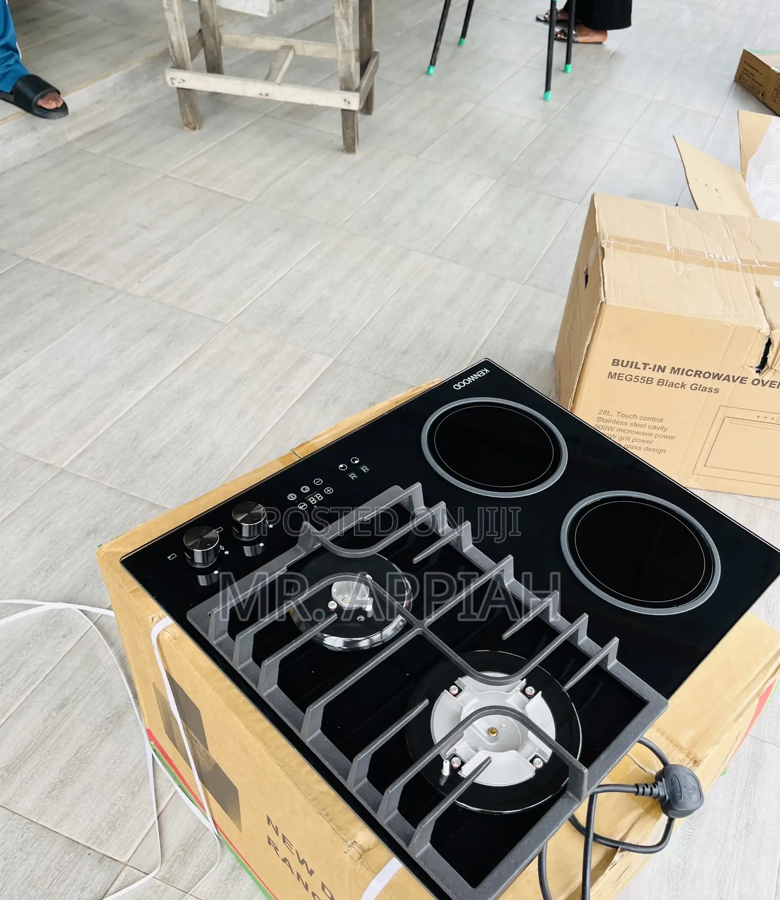 Full Glass Body Kenwood 60cm 2 Gas + 2 Electric Hob 