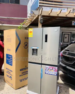 4 Doors Fast Pearl Grey Sidebyside Bottomfreezer Fridge