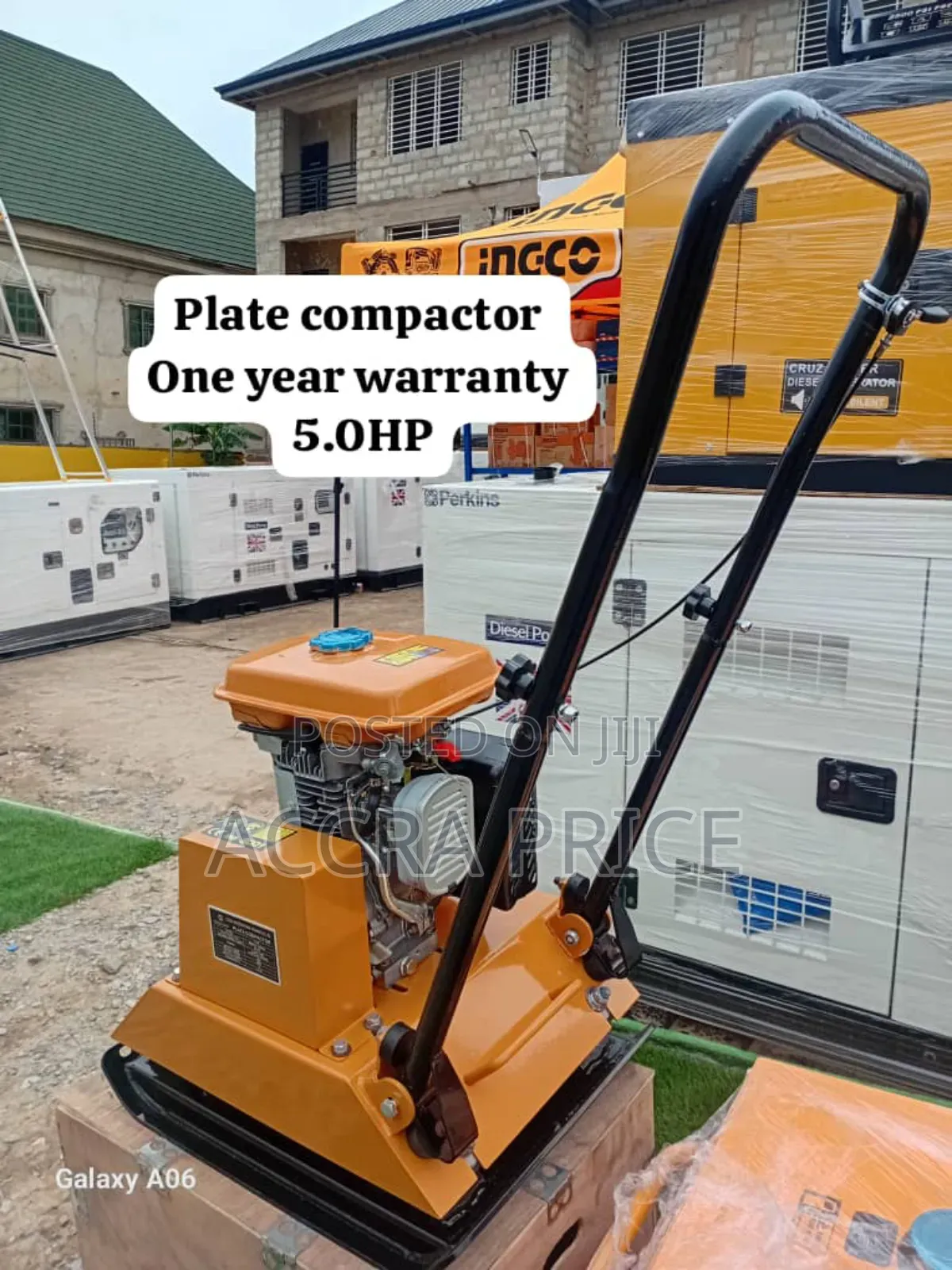 Powerful Ecoolmax Plate Compactor 5hp Gasoline Engine