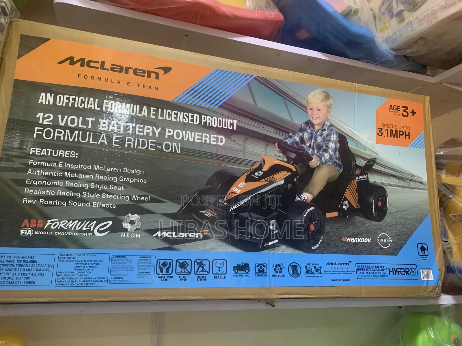 McLaren Formula F1 Race Car 12v Battery-Powered Kids Ride On