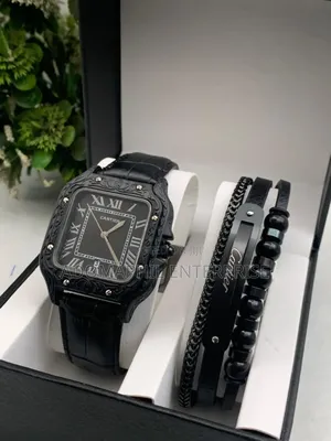 Cartier Leather Watch and Bracelet Set