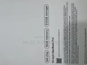 New Laptop Apple MacBook Pro 2024 M4 14-Inch 16GB Apple M4 SSD 512GB