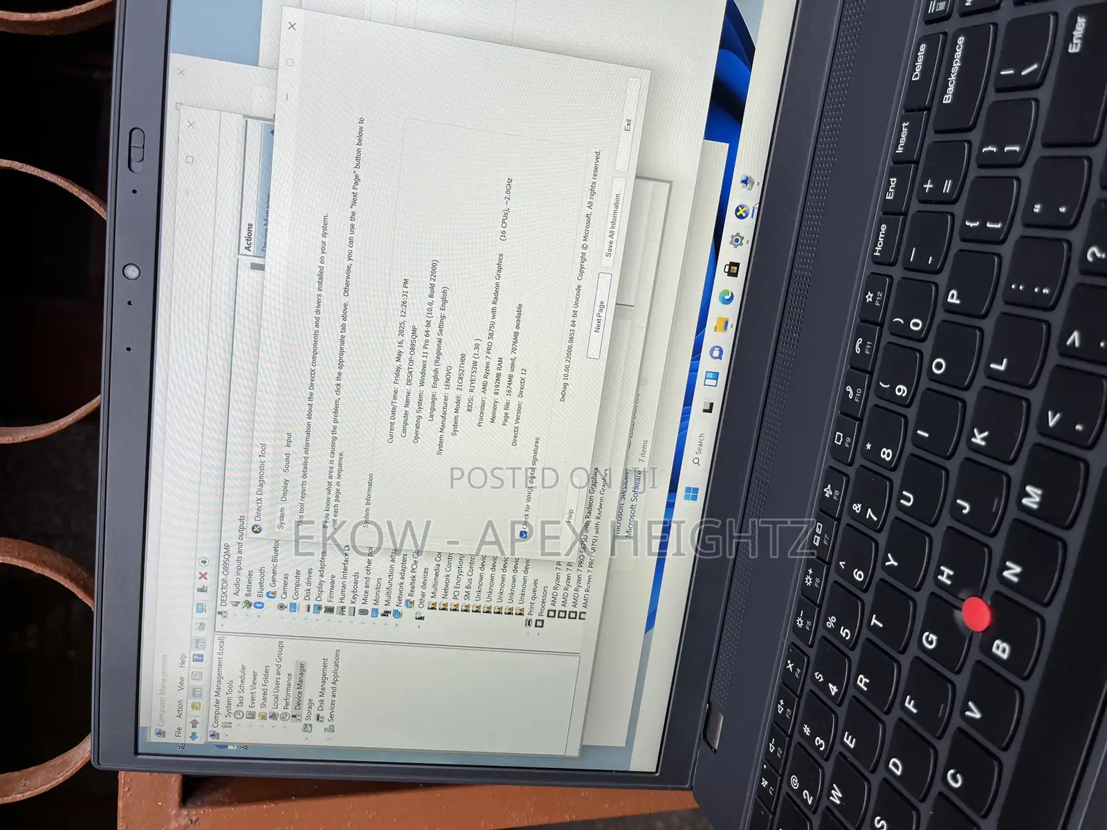 Laptop Lenovo Thinkpad L15 Gen 3 16GB AMD Ryzen 5 SSD 256GB