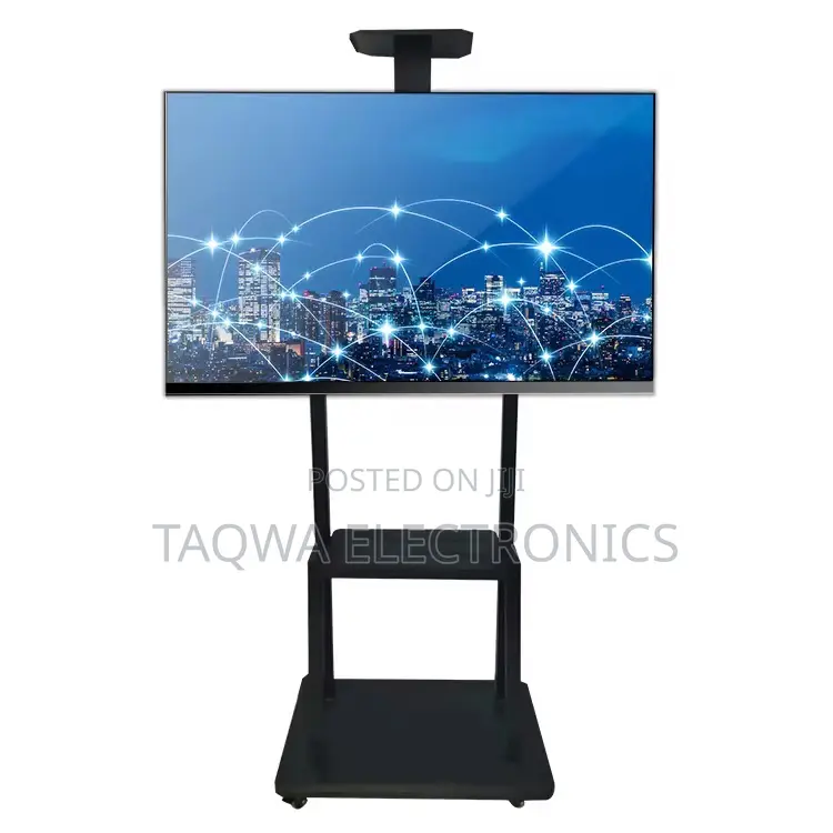 Free Easy Movement,32-75 Inch Mobile Tv Stand