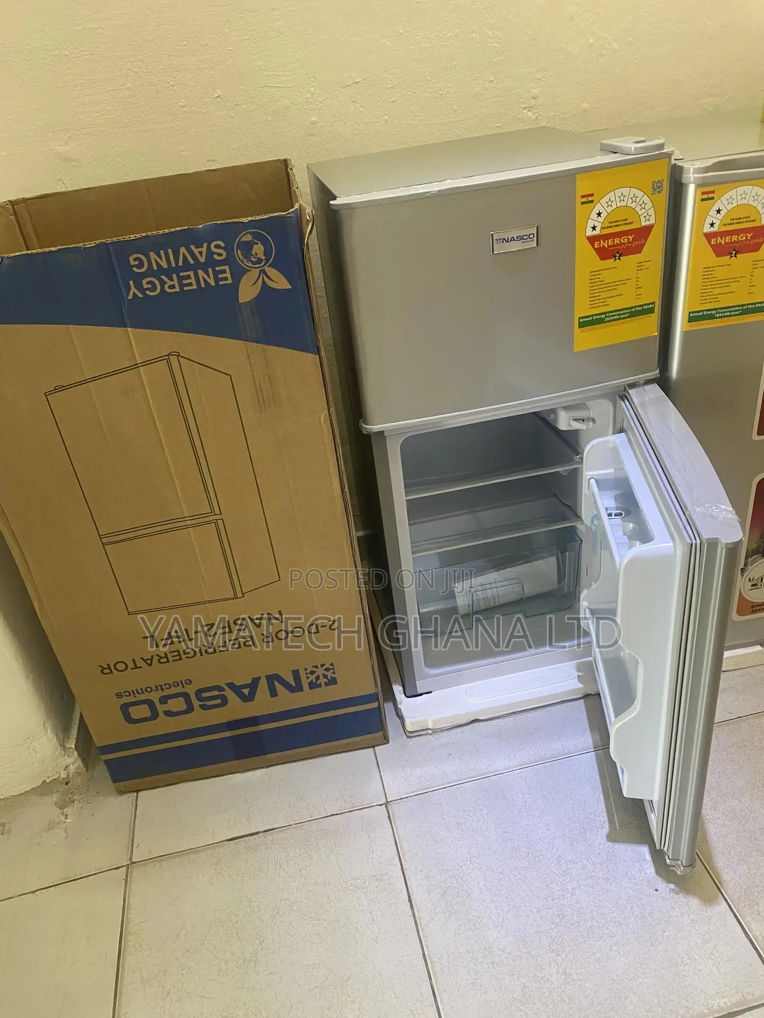 Nasco Table Top Double Door Fridge With Top Freezer (86l)