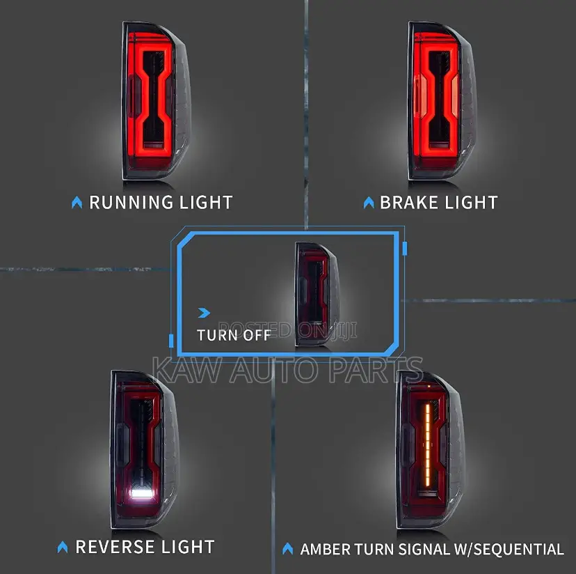 2014-2020 Led Smoked Rear Light For Toyota Tundra .