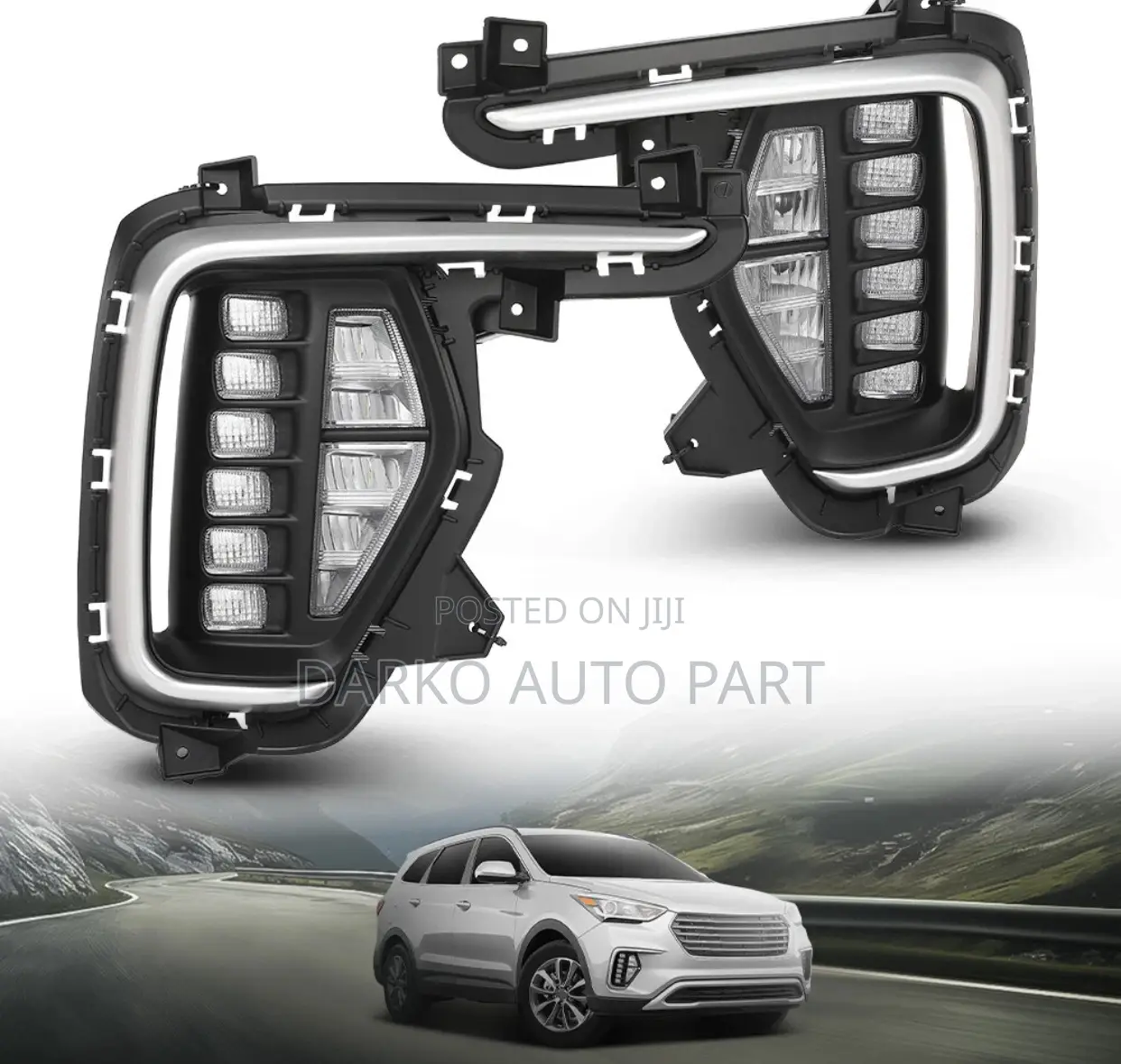Led Fog Lights Driving Lamps for 2017-2019 Hyundai Santa