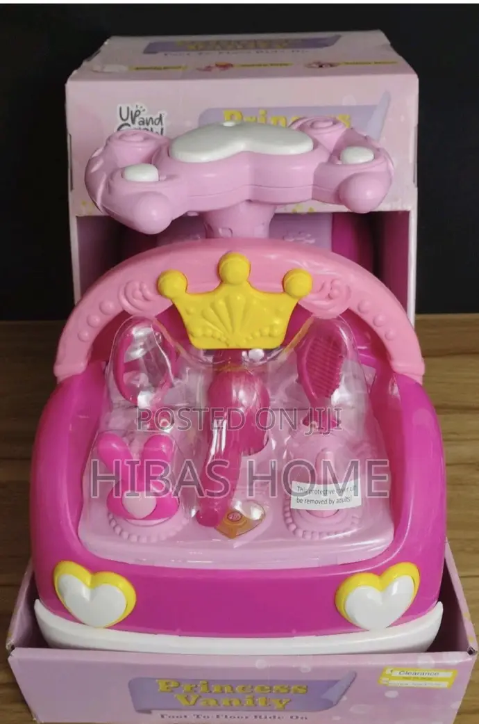 Up and Grow Princess Vanity Foot to Floor Ride on Car