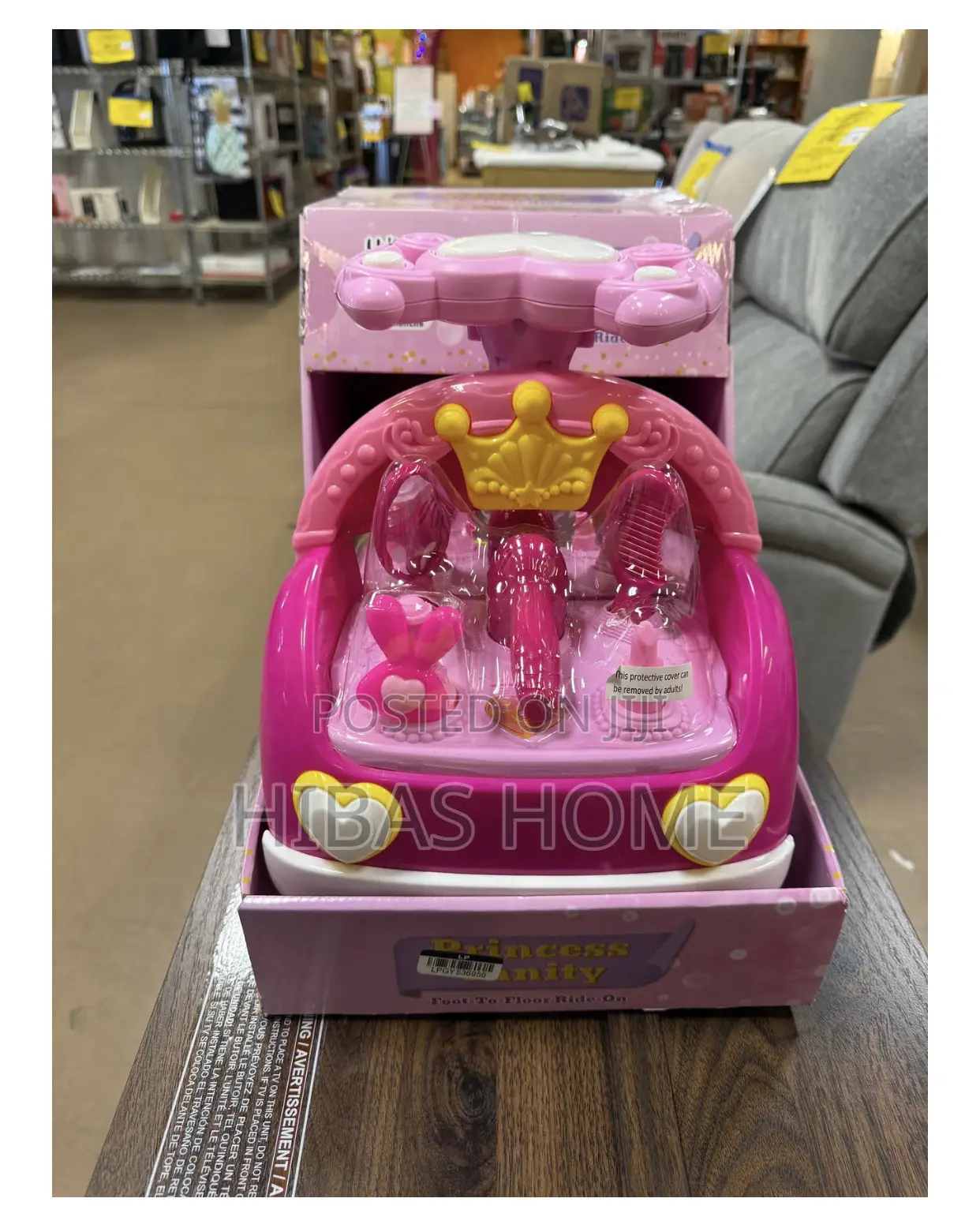 Up and Grow Princess Vanity Foot to Floor Ride on Car