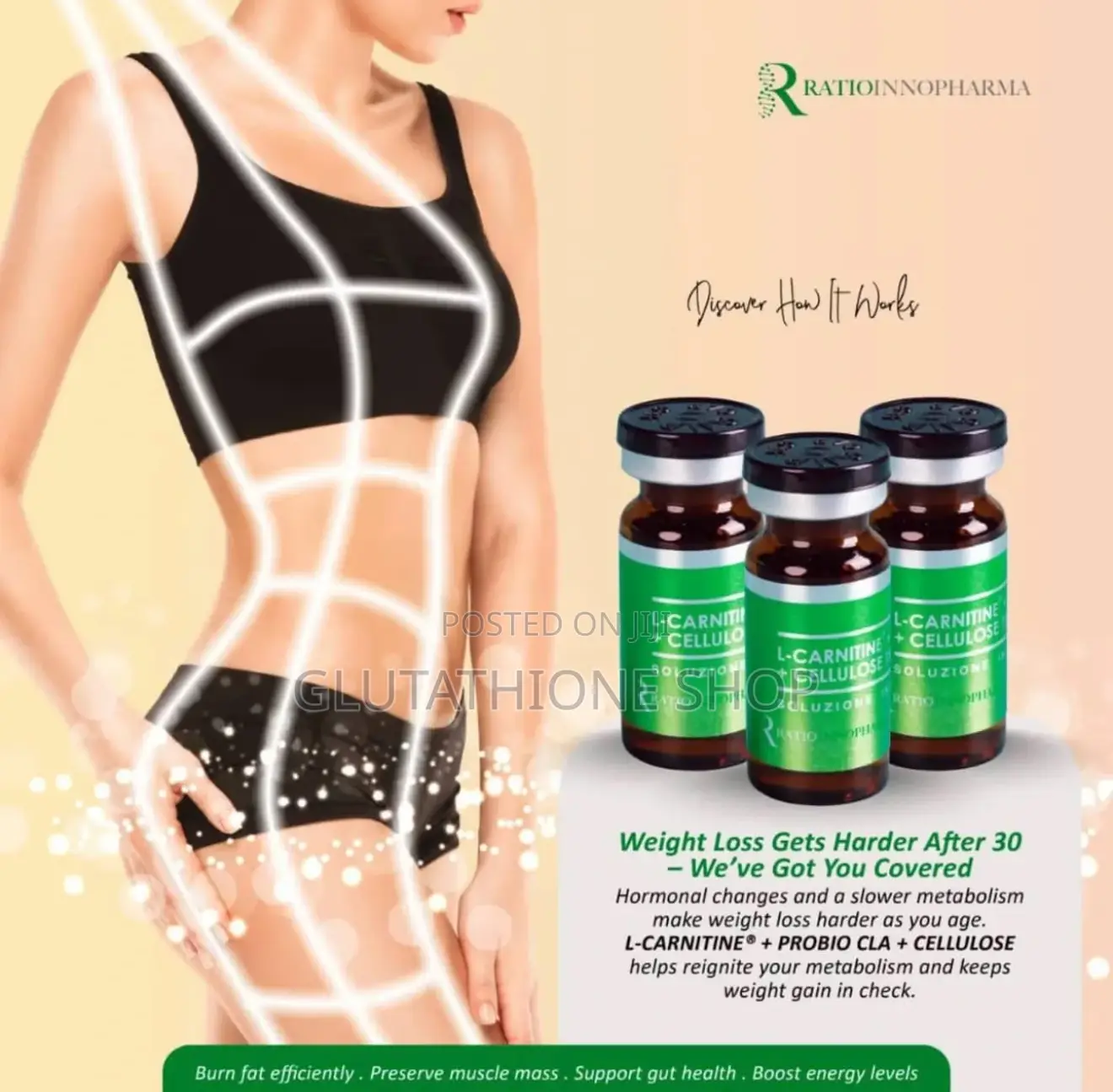 New L-Carnitine + Probio Cla + Cellulose Weight Loss